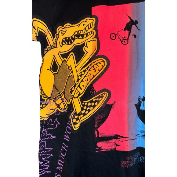 Florideah Swampfest BMX T Shirt 2020 Mens Large Zombie Gator Streetwear Punk - Picture 2 of 11